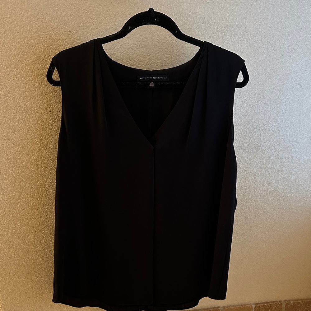 White House Black Market Sleeveless Black Top